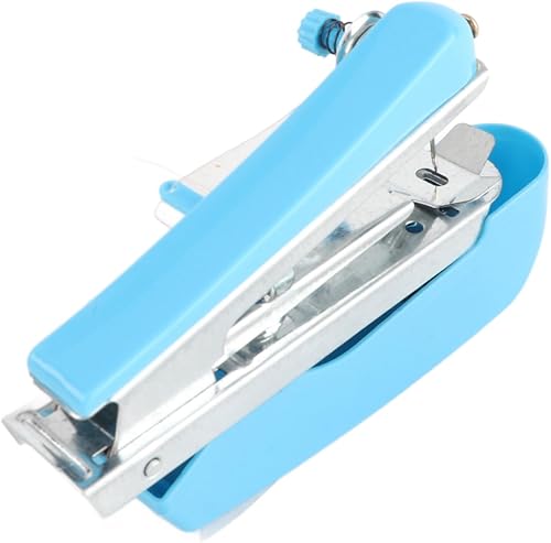 Miniatura 5 de Máquina de coser portátil de acero inoxidable para costura rápida Práctica mini máquina de coser azul para viajes domésticos