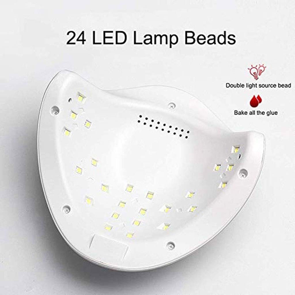 FAXIOAWA Macchina per fototerapia Bianca, Lampada per Unghie Professionale da 48 W, Lampada per polimerizzazione delle Unghie