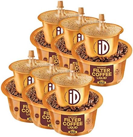 iD 100% Authentic Coffee | Instant Decoction Liquid | Fresh Filter Coffee | 80% Coffee & 20% Roasted Chicory | Arabica & Robasta Beans | Serve 45 Cups | Pack of 6 | 900ml (150ml Each Pouch)