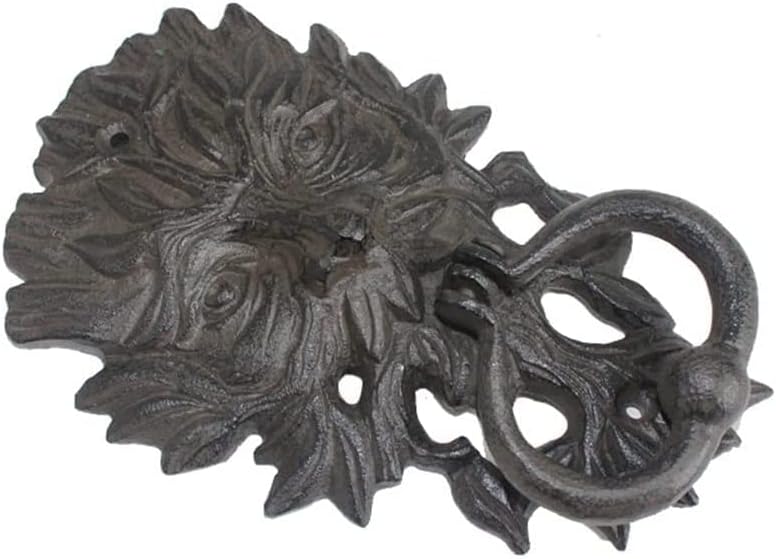 Cast Iron Door Knocker for Front Door Antique Foundry Knocker (Vintage Color 11.3 * 2.8 * 17.8cm)