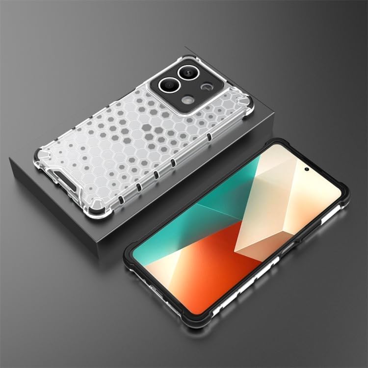 Image of Prime Retail Hard PC Back Case Cover for Redmi Mi Note 13 5G Anti Slip Ultra Thin Shockproof Reinforced Corners (Polycarbonate|Transparent)