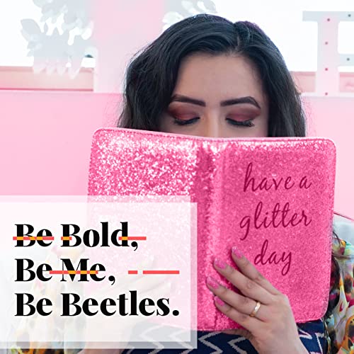 Image of Beetles Glitter Gel Nail Polish - 15ML Hot Pink Reflective Diamond Color | Soak Off Sparkle Gel UV Nail Lamp Nail Art Manicure Salon DIY at Home Gifts for Women