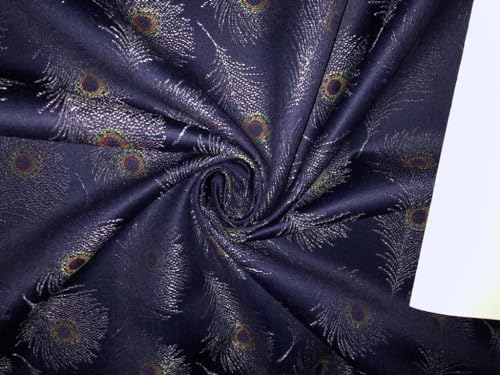 Drap de laine motif paon haut de gamme pour combinaison et manteaux
