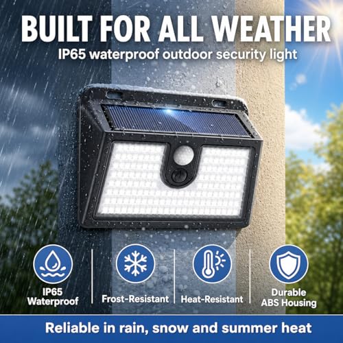 Image of [6 Packs] Solar Motion Sensor Outdoor Lights, Super Bright Solar Lights Outdoor Waterproof, 3 Lighting Modes Security Wall Light for Outside Walking Dog Fence Backyard Deck Garden Door Step Garage