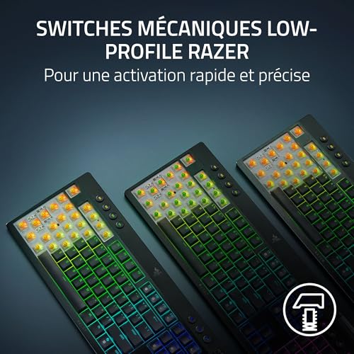 Razer BlackWidow V4 Tenkeyless HyperSpeed Low Profile Clavier Gaming sans Fil remplaçable à Chaud BT Molette Multifonction et 3 Boutons Interrupteur | AZERTY Clavier FR - vue 2