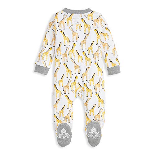 Image of Burt's Bees Baby unisex-baby Sleep & Play, Organic One-piece Romper-jumpsuit Pj, Zip Front Footed Pajama