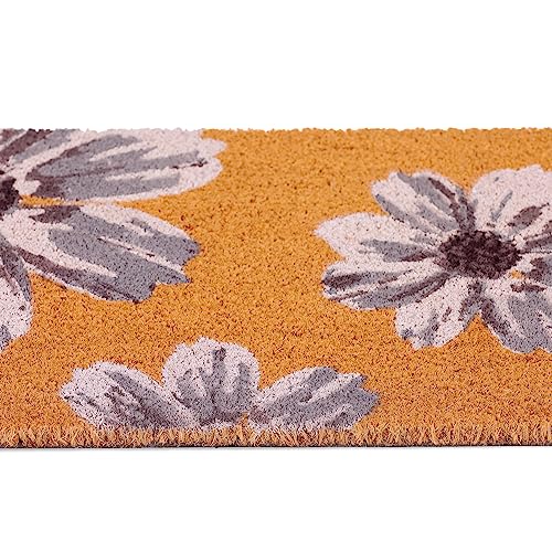 Tapis avec fleurs coco paillasson intérieur extérieur 40x60 multicolore