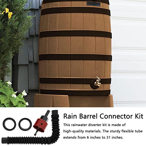 Forsaken Rain Barrel Overflow Hose Kit Rain Barrel Linking Kit With Hose Rain Barrel Connector Kit Divert Water Away From Full Rain Barrels Easy To Install #TOP2