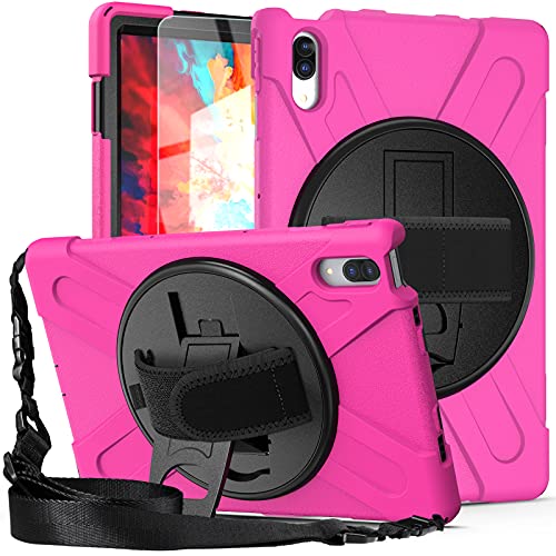 Housse tablette rose pour Lenovo Xiaoxin Pad 11.5 anti-casse avec support 360