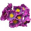 Rikyo 10 Stem 11inch Bouquets Artificial Flowers Poppy Flowers,Faux Anemone PU Fake Wild Flowers for Kitchen Table Centerpiece Vase,Home Wedding Holding Flowers Backdrop Arch WallDeep Purple