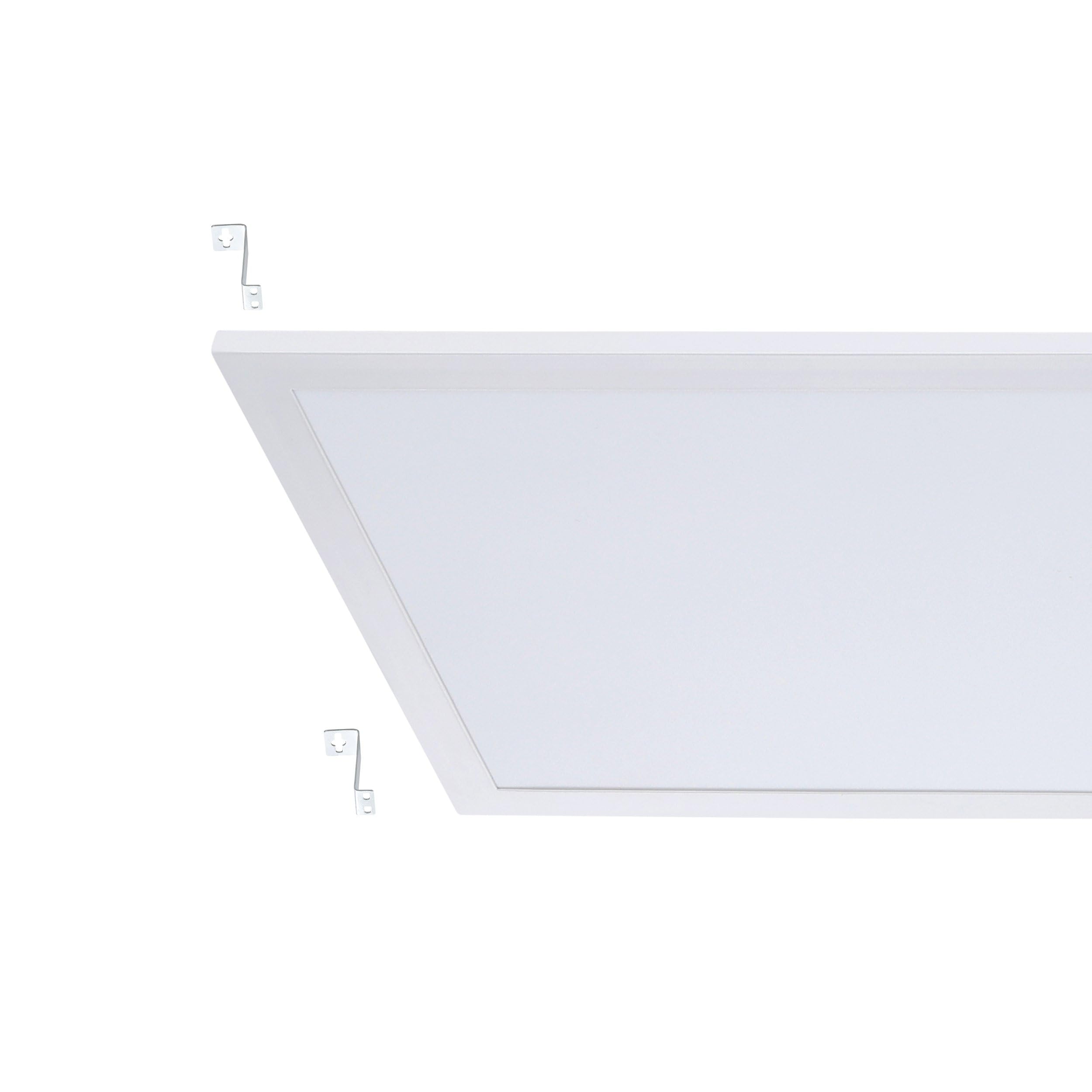 Eglo Pannello LED Rabassa, lampada da soffitto per controsoffitti, luce per ufficio e cucina, in alluminio e plastica bianca, illuminazione neutra, 120x30 cm