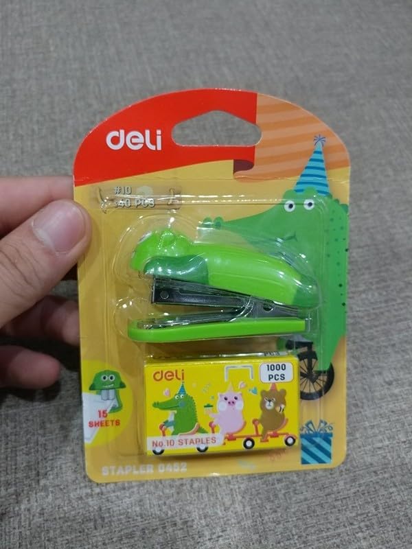 Deli F-E0452 Kids Stapler Set, Assorted