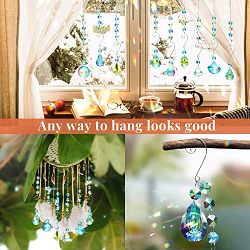 9 Pieces Sun Catchers Indoor Window Suncatcher Crystals Beads Rainbow Prism Balls Pendant Colorful Light Catcher Hanging Ornaments For Window Chandelier Office Home Garden Decor #TOP4