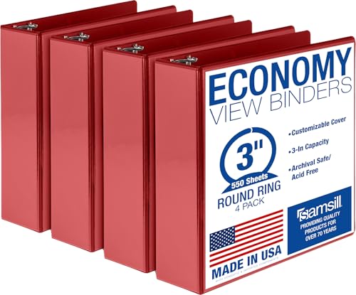 Samsill 3 Inch 3 Ring Binders, E