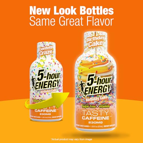 Image of 5-hour ENERGY BIRTHDAY CAKE Flavor, 6 Count, Extra Strength Energy Shot