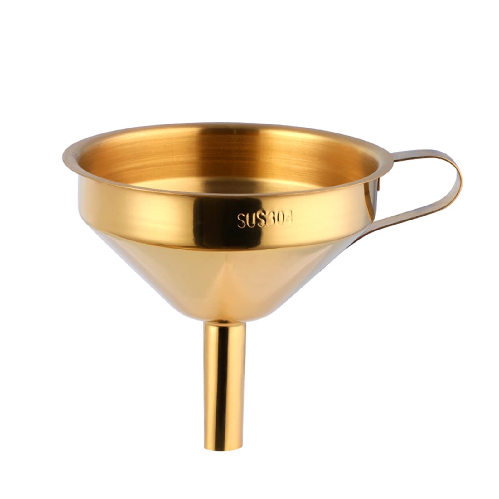 Embudo Funcional de Acero Inoxidable Embudo Dorado Aceite de Cocina Embudo de Metal líquido con Filtro/colador Desmontable for enlatar Herramientas de Cocina