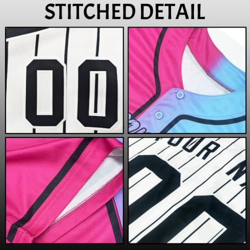 Jersey de béisbol personalizado con nombre y número, uniforme de equipo con botones cosidos, para hombres, mujeres y jóvenes miniatura 5