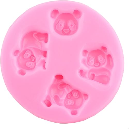 Miniatura 9 de XMOLDNMS Molde de silicona de oso panda para fondant, moldes de chocolate para decoración de tartas, decoración de cupcakes, pasta de goma de