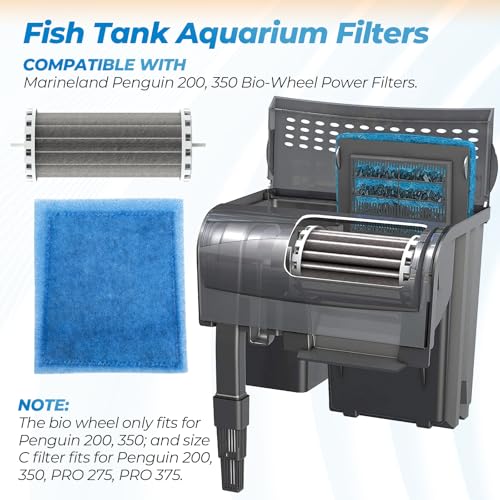 Image of ANTOBLE Bio Wheel Power Filter Cartridge Rite-Size C Fish Tank Aquarium Filters Compatible with Marineland Penguin 200 350 Bio-Wheel Power Filters