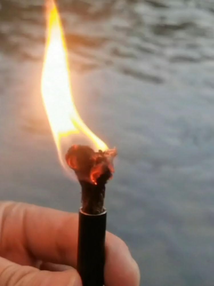 Aipuya Tinder Wick, 70 Minite Burn Time, Paraffin Wax Infused Hemp Tinder, Tinder for Camping, Survival, Hiking, Fishing, Emergency (6PCS)