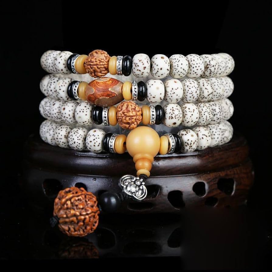 Amazon.co.jp: 星月菩提樹ブレスレット 腕輪念珠 数珠ブレスレット 108