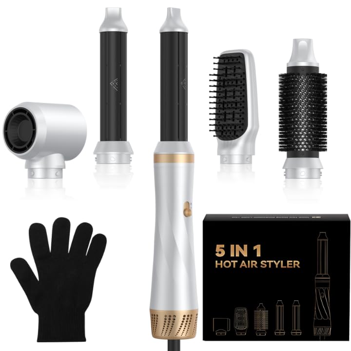 5 in 1 Blow Dryer Brush,Upgrade Blow Dryer Brush Air Curler Air Curling