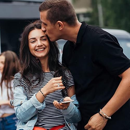 6 Pieces Yin Yang Adjustable Cord Bracelet Set For Couple Yin Yang Matching Pendant Necklace For Bff Yin Yang Tai Chi Ring Band For Friendship Boyfriend Girlfriend (N Yin Yang Set, One Size) #TOP2