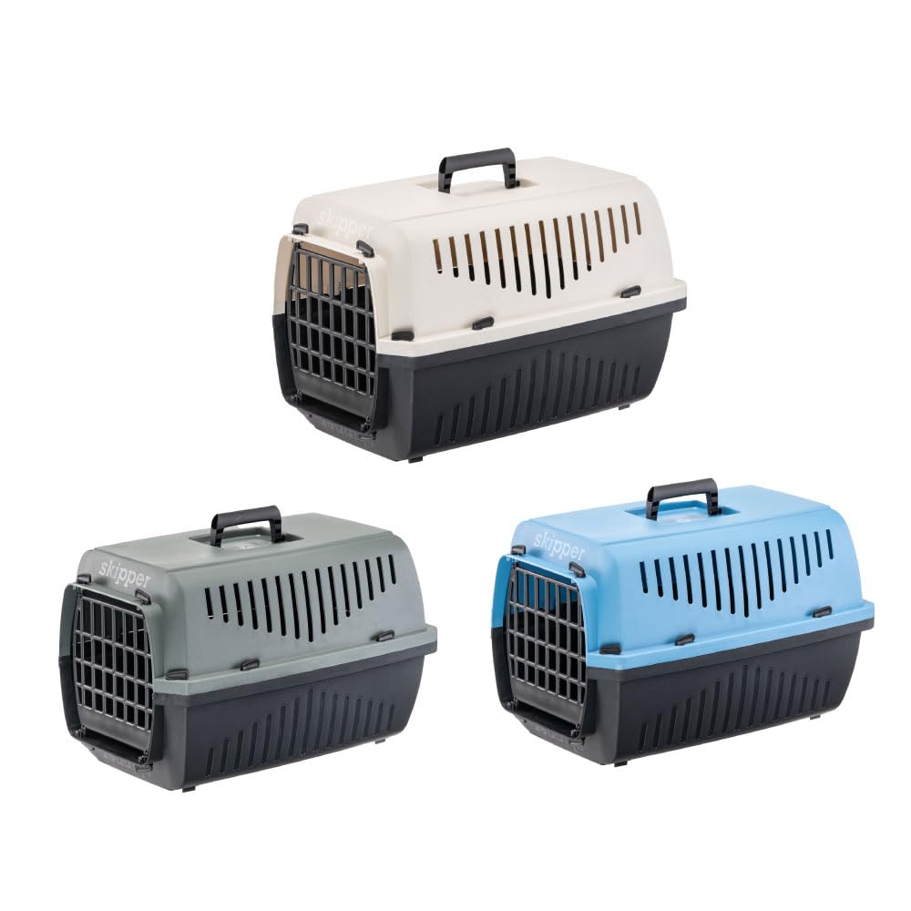Ferplast Kedi Taşıyıcı SKIPPER 3, Köpek Taşıyıcı, Küçük Köpekler ve Kediler için Evcil Hayvan Taşıyıcı, Maksimum 10 Kg, Köpek Seyahat Kafesi, Kedi Seyahat Taşıyıcı, 62 x 41 x y 38 cm