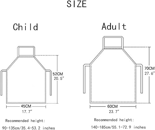 Miniatura 3 de Delantales para padres e hijos con bolsillo, bonitos delantales a juego de dinosaurios para niños y adultos