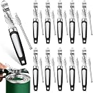Gisafai 10 Pcs Can Opener Manual Bulk Smooth Edge with Sharp Blade and Soft Non Slip Grip Handle Heavy Duty Handheld Safety Can Opener for Kitchen Restaurant, Black and Silver