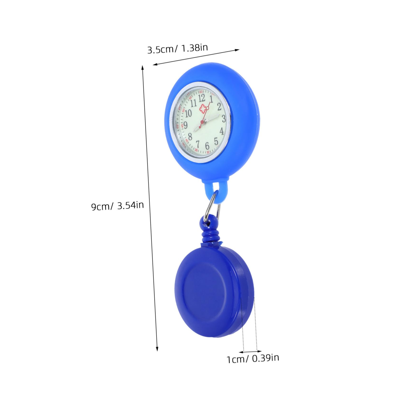 GALPADA 9stücke Tragbare Silikon Pflegeuhr Für Und Ärzte Dehnbare Pocket Watch Schwarz Hellblau Und Weiß Praktische Runde Uhr Für Krankenhausalltag