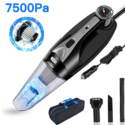 KUTIME Car Vacuum, 7500PA car Vacuum Cleaner high Power (with LED Light),Car Accessories