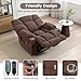 CANMOV Power Lift Chair Recliners for Elderly, Electric Recliner Antiskid Fabric Sofa Living Room Chair with Overstuffed Pillow Design, Chocolate