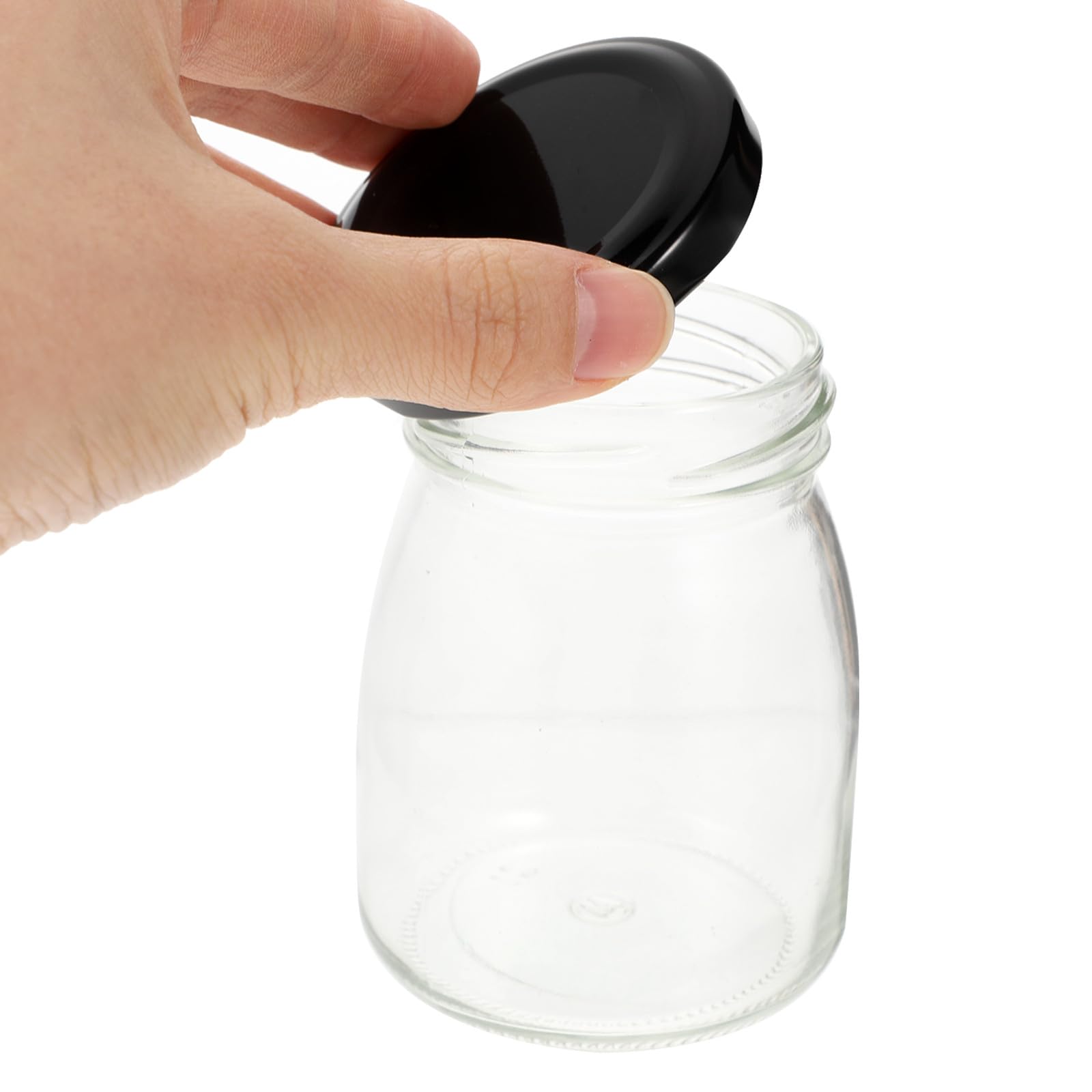 Levemolo Barattoli di Vetro Sigillati per Conservazione Alimenti 10 Pezzi 200ml con Coperchio, Contenitori Ermetici per Yogurt, Budino e Cereali, Barattoli da Cucina per Conservazione