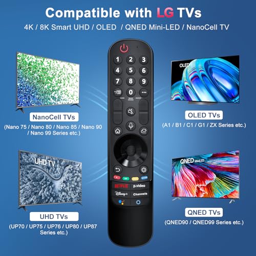 Magic Remote for LG-Smart-TV-Remote-Control-Replacement with Pointer and Voice Function,Compatible with LG 2021/2022/2023/2024 UHD OLED QNED NanoCell 4K 8K Smart TV – Image 4