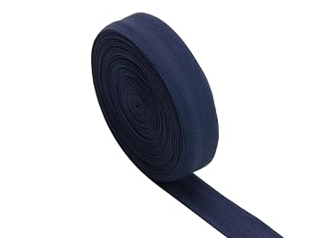 Navy Blue Fold Over Elastic 3/4 20mm 10 Yards Stretch FOE Elastic Ribbons Sewing Knit Elastic Lingerie Trim for Clothing Headbands Baby Girl Hair Bow