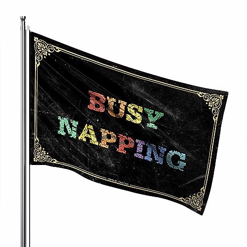 Drapeau de sieste occupé drôle grand format tissu mural