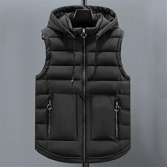 Gilet Imbottito Uomo Con Cappuccio - Leggero E Caldo Per Inverno