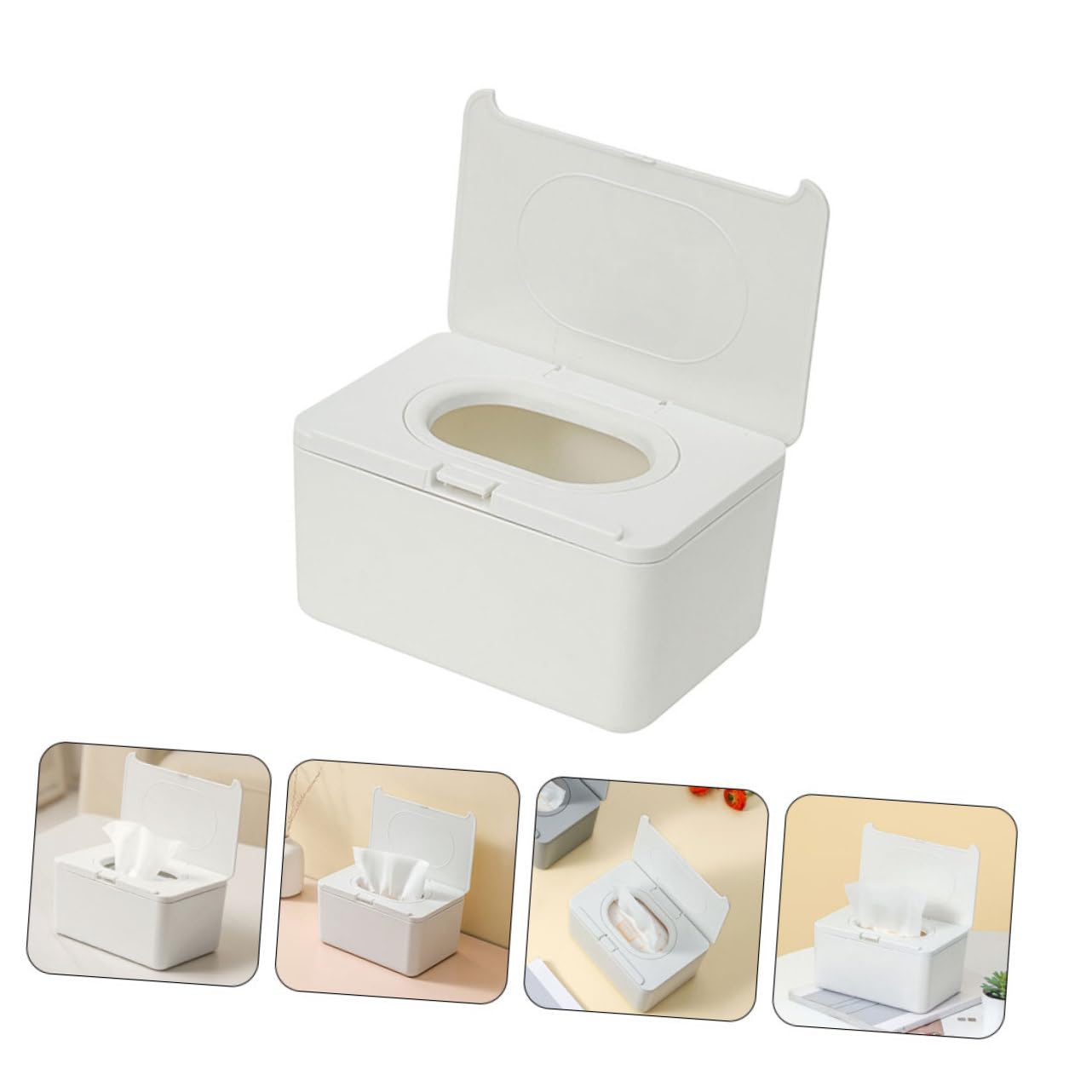 Gatuida 2pezzi Dispenser Per Salviette Per Contenitore Portatile Riutilizzabile Per Salviette Dispenser Ricaricabile Per Per Design Leggero e Compatto