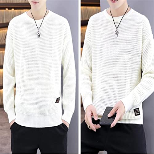 Pull en bas tricoté ample contre le vent d'hiver en maille lin épais - 4