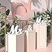 VIOPVERY Mr and Mrs Sign for Wedding Table,Large White Mr and Mrs Sign,Wooden Letters,Mr & Miss Sign with Just Married Banner Wedding Decorations for Anniversary