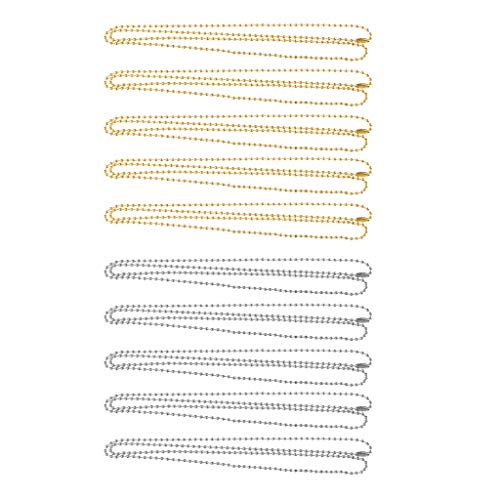 NC Conjunto de 10 Unidades de Cadeia de Contas de aço Inoxidável para Cachorros para Colar de Encant