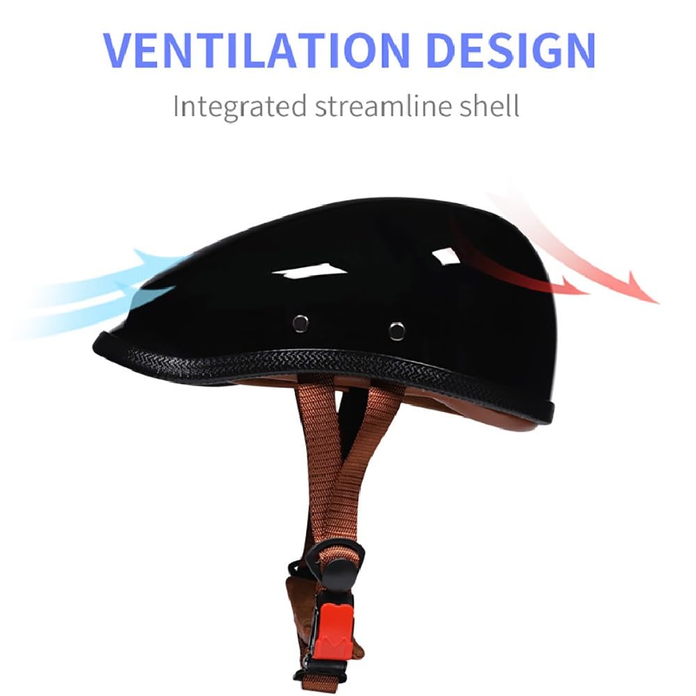 Retro Motorrad Halbhelm, Halbschalenhelm Motorradhelm mit ECE-zertifizierter, Baseball Cap Rollerhelm, Personalisierter Retro-Helm, Motorradhelme für Männer und Frauen