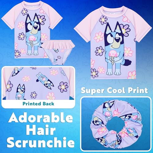 Bluey Girls Swimsuit One Piece Bathing Suit or Rash Guard Set Kids, Toddlers, Swimwear Pool Beach Travel Essentials Holiday4