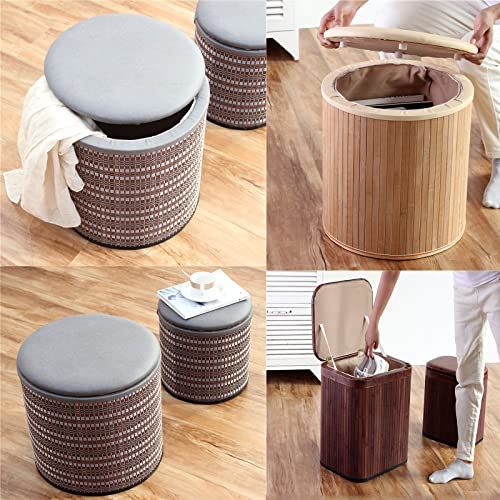 Repose-Pieds Ottoman avec Doublure Lavable pour Nettoyage Facile et Rapide