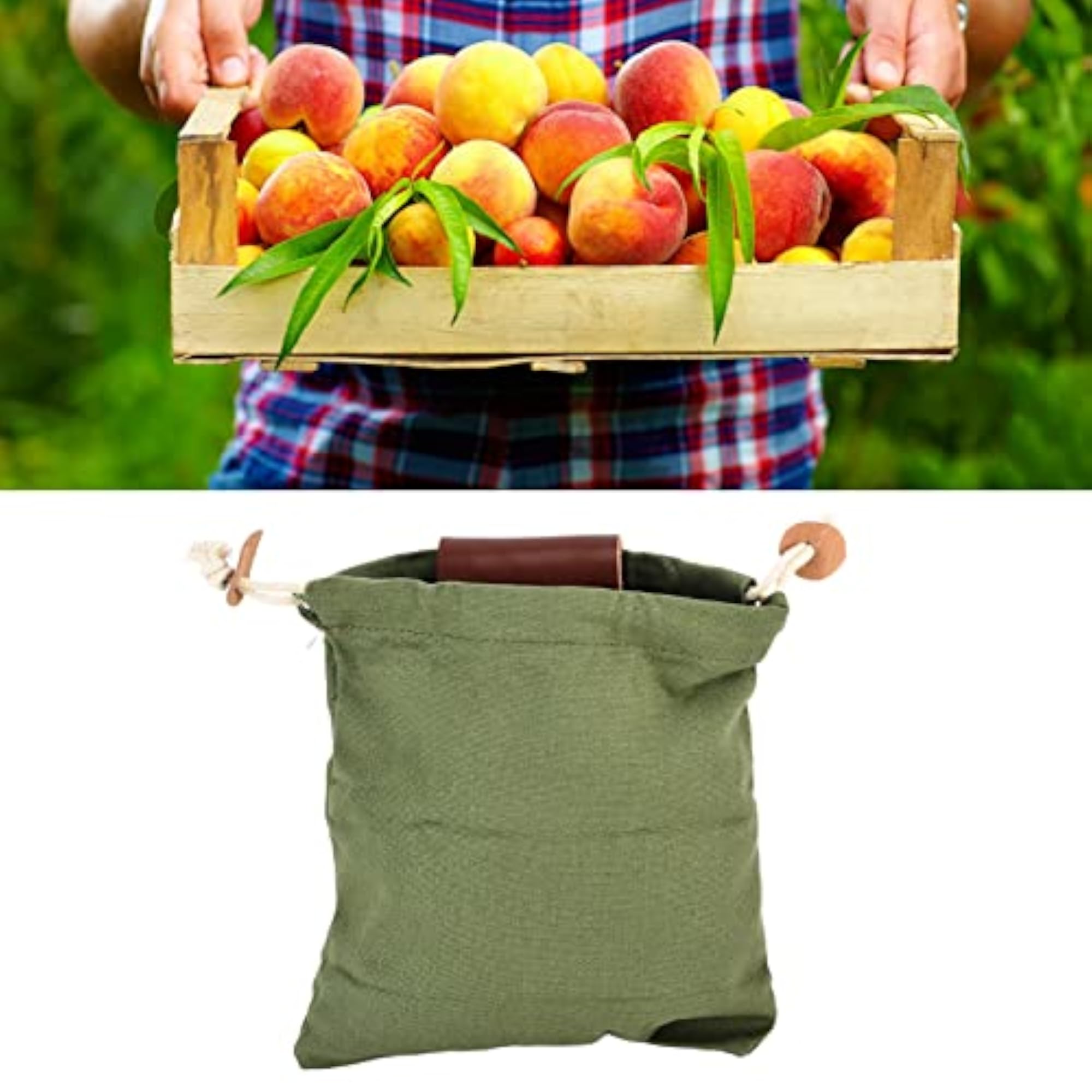 Foldable Foraging Bag, Environmentally Friendly Leather Pouch