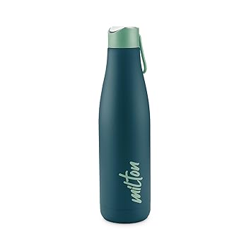 Milton Fame 600 Thermosteel Water Bottle 500 ml, 24 Hr Hot and Cold I Leak Proof Lid, ISI Certified I Vacuum Insulated I for Office, Gym, School I Teal Blue - image, photos