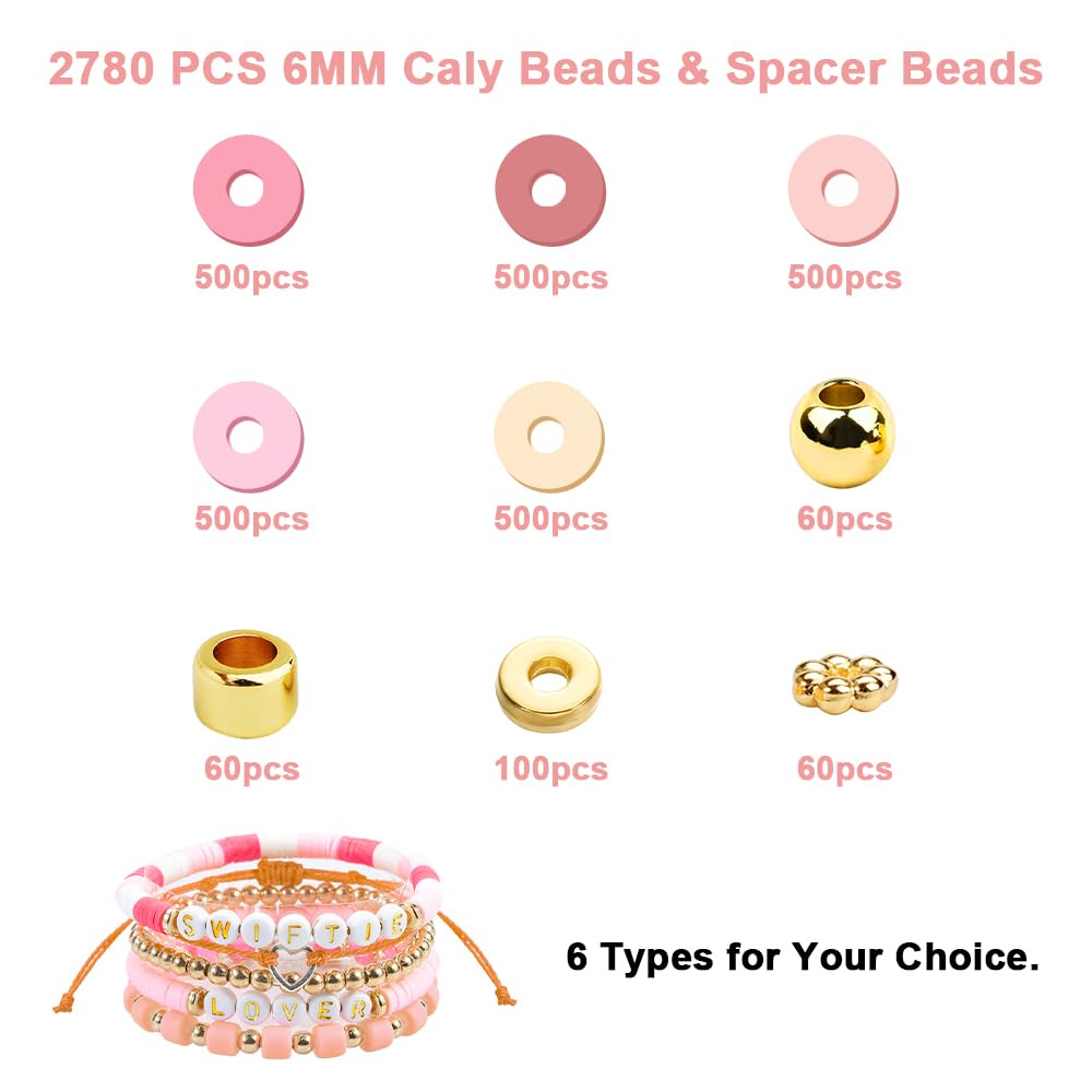 I LOVE MOM 4000 Perles D'argile Polymère à Enfiler, DIY Bracelets Chaînes De Bijoux Faites-Le Vous-même Avec 300 Lettres Perles, Idée Cadeau Pour Noël, Vacances, Anniversaires, Fêtes, Récompenses