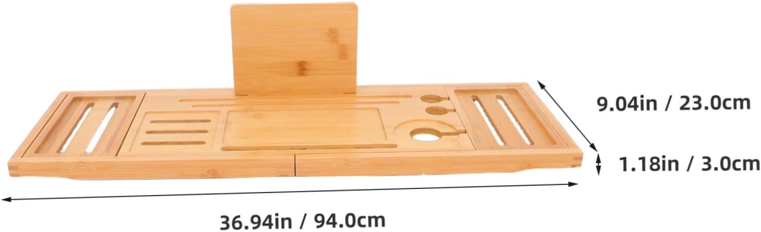 PRETYZOOM Expandable Bathtub Tray Organizer Nonslip Design for Bath Accessories Shelf for Bathtub