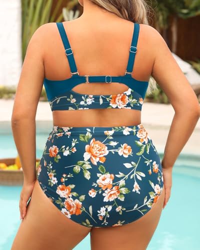 Image of Daci Women's Plus Size Bikini Sets - High Waisted Two-Piece Swimsuits with Tummy Control